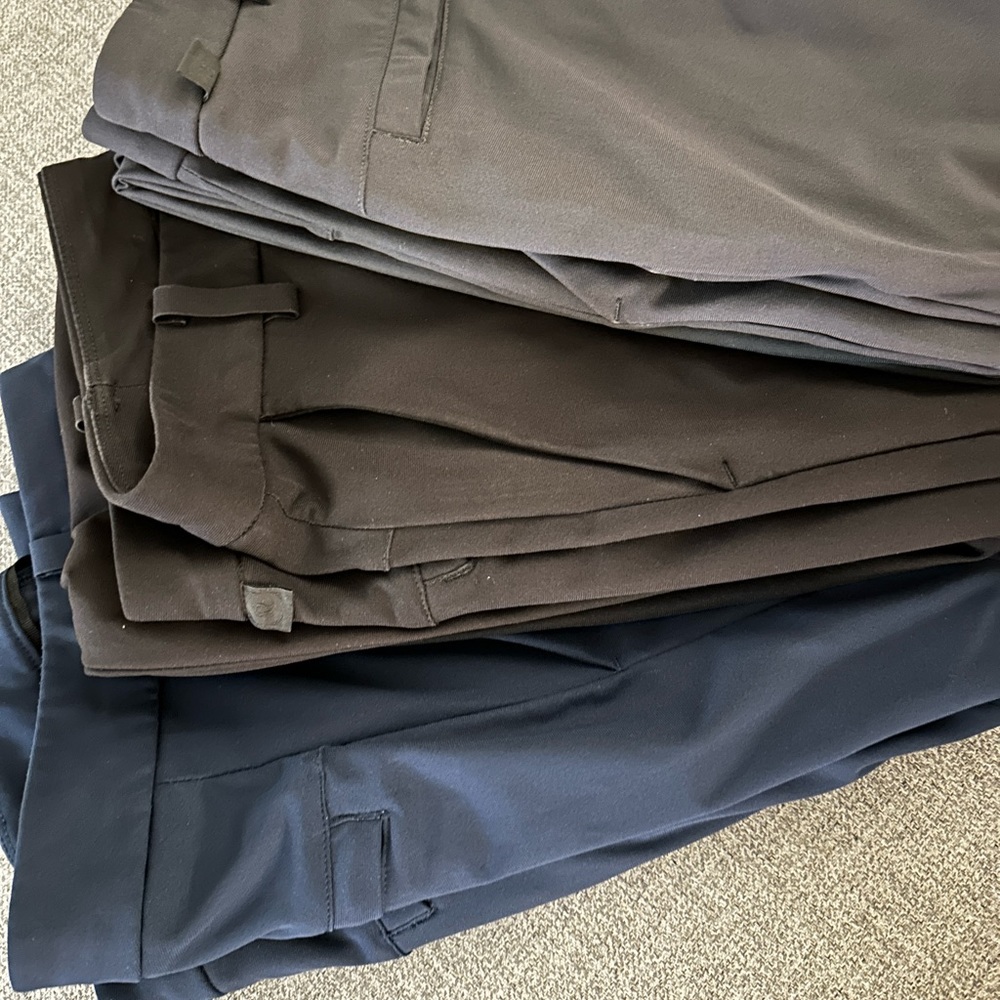Three Lululemon Warpstreme ABC Trouser Slim Fit
31” x 32”